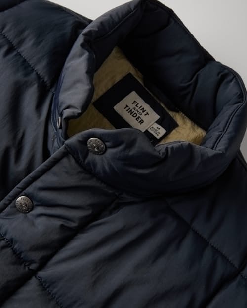 laydown detail image of The Jackson Quilted Down Zip Up Jacket