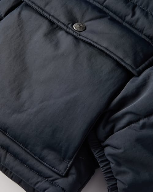 laydown detail image of The Jackson Quilted Down Zip Up Jacket