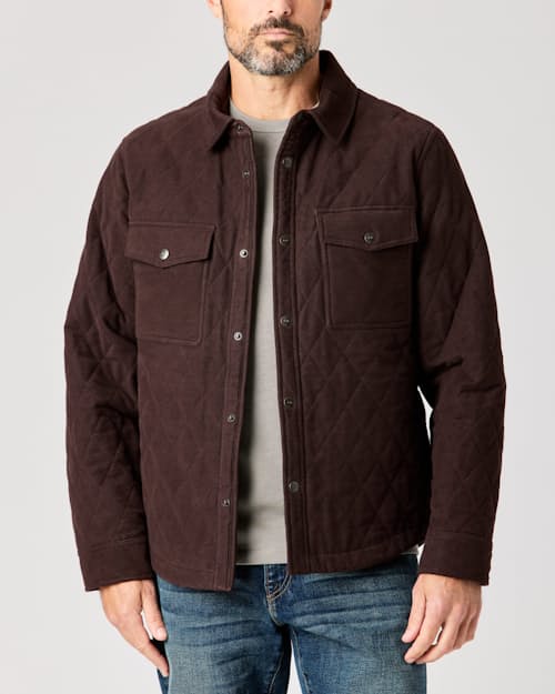 lifestyle image of Italian Moleskin Shirt Jacket