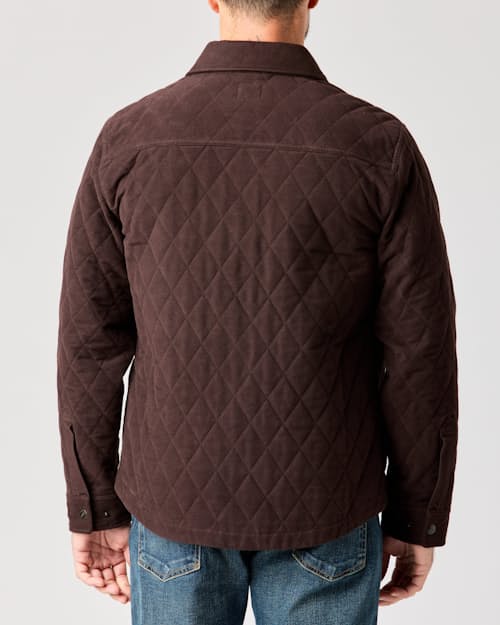 lifestyle image of Italian Moleskin Shirt Jacket