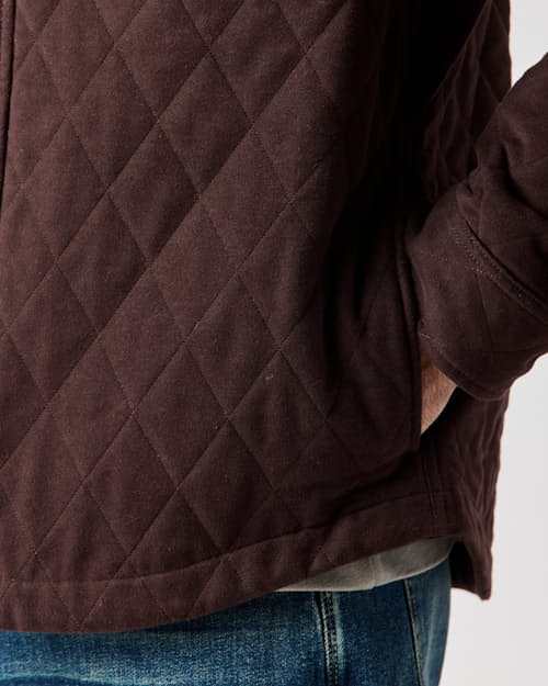 lifestyle image of Italian Moleskin Shirt Jacket