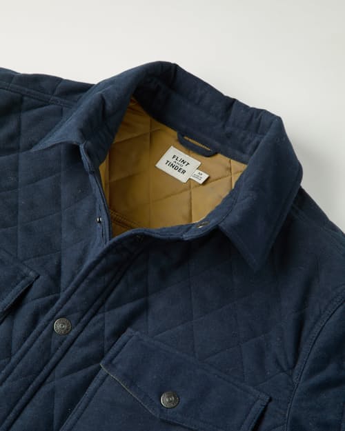 laydown detail image of Italian Moleskin Shirt Jacket