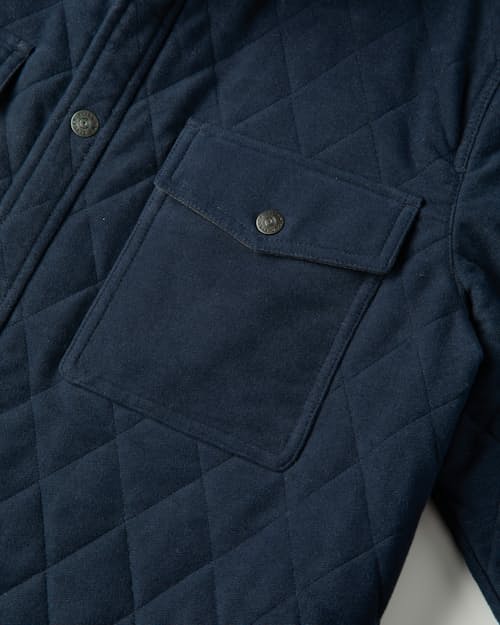 laydown detail image of Italian Moleskin Shirt Jacket