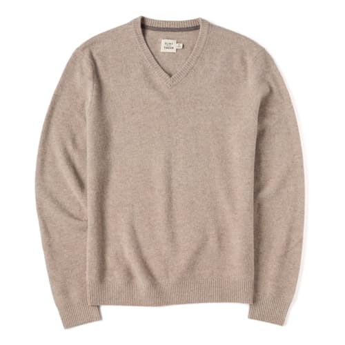 laydown image of Fine Merino V-Neck Sweater