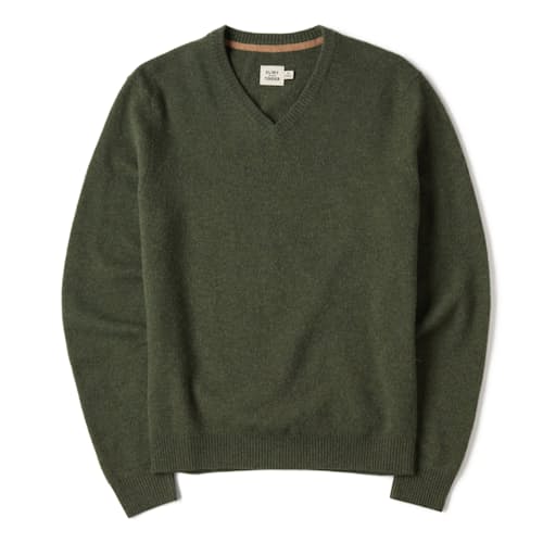 laydown image of Fine Merino V-Neck Sweater