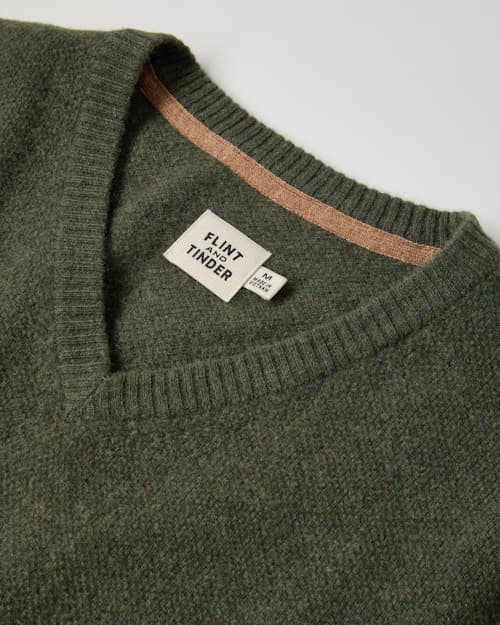 laydown detail image of Fine Merino V-Neck Sweater