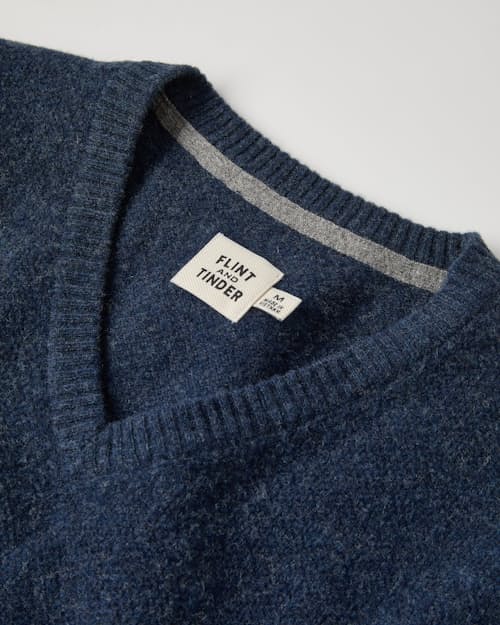 laydown detail image of Fine Merino V-Neck Sweater