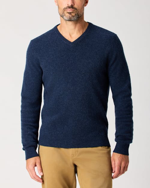 lifestyle image of Fine Merino V-Neck Sweater
