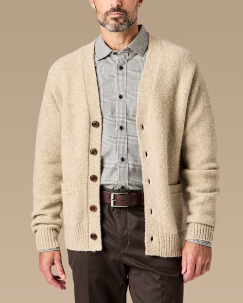 lifestyle image of YakWool Cardigan Sweater