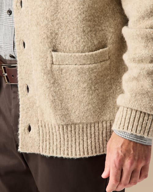 lifestyle image of YakWool Cardigan Sweater