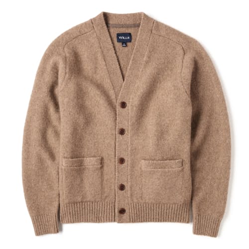 laydown image of YakWool Cardigan Sweater