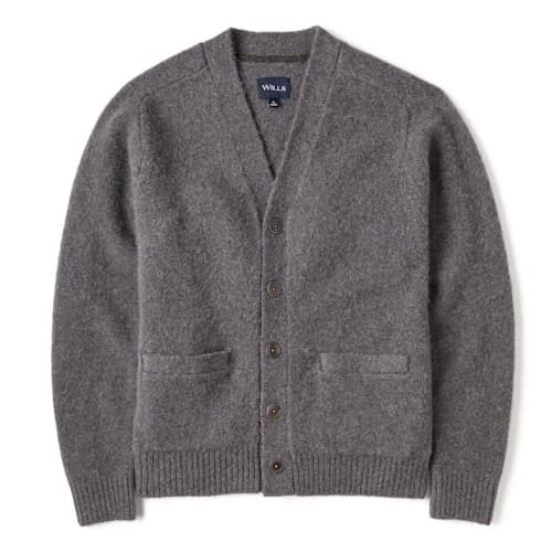 laydown image of YakWool Cardigan Sweater