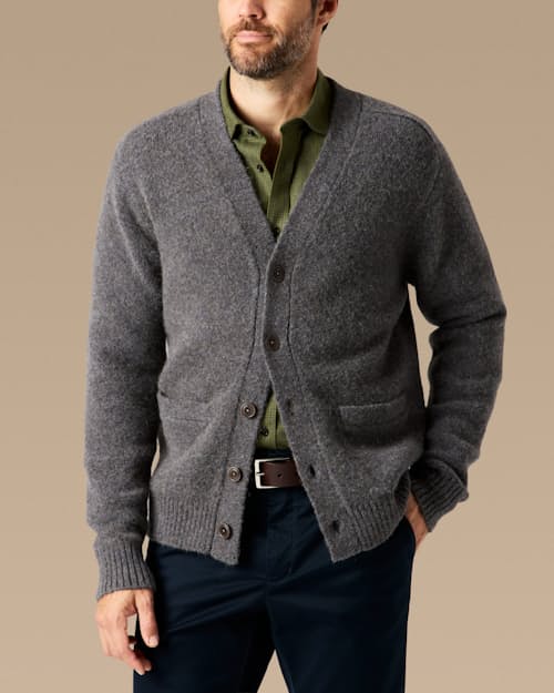 lifestyle image of YakWool Cardigan Sweater
