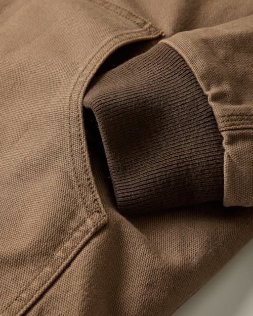 laydown detail image of Mason Canvas Hooded Bomber Jacket