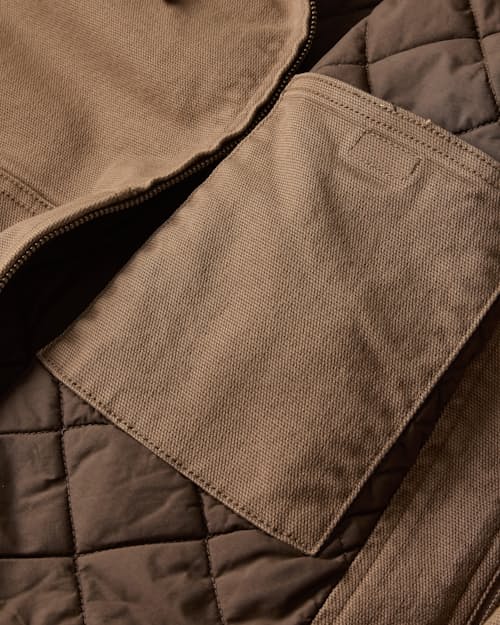 laydown detail image of Mason Canvas Hooded Bomber Jacket