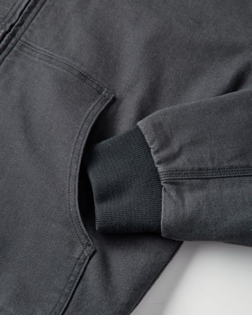 laydown detail image of Mason Canvas Hooded Bomber Jacket