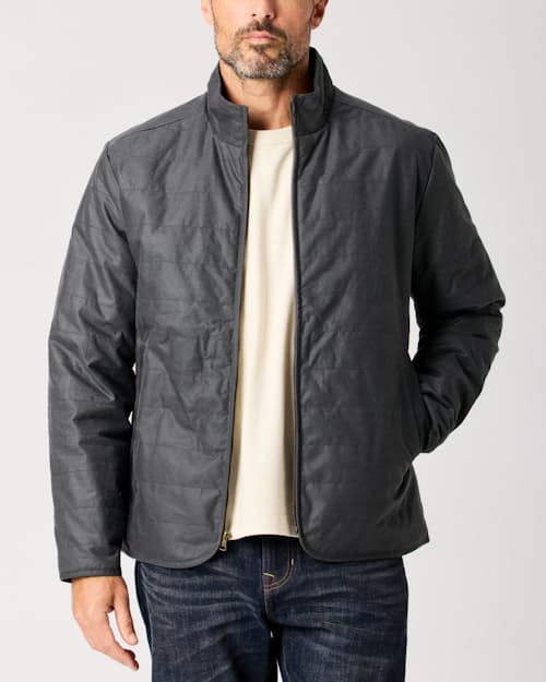 lifestyle image of York Quilted Waxed Jacket