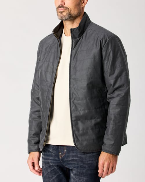 lifestyle image of York Quilted Waxed Jacket