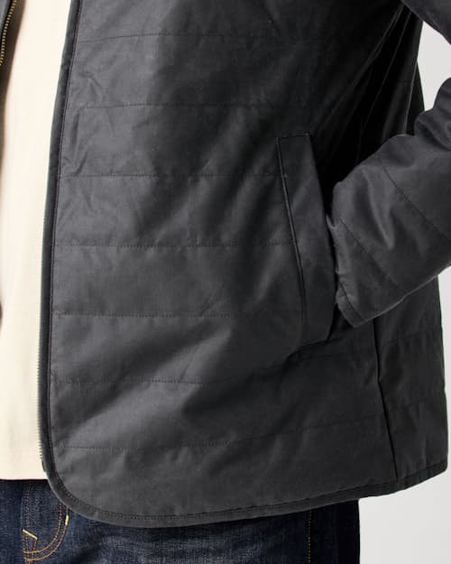 lifestyle image of York Quilted Waxed Jacket
