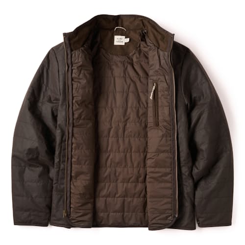 laydown image of York Quilted Waxed Jacket