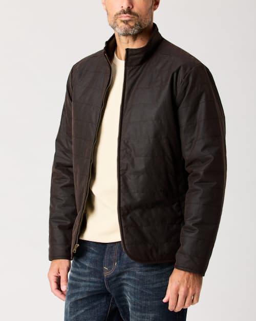 lifestyle image of York Quilted Waxed Jacket