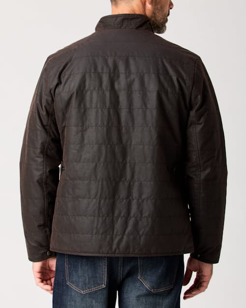 lifestyle image of York Quilted Waxed Jacket