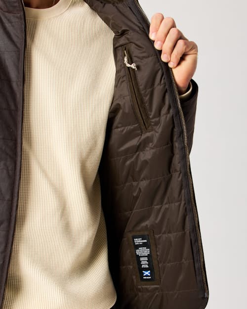lifestyle image of York Quilted Waxed Jacket