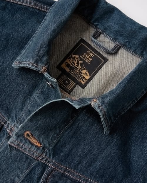 laydown detail image of Unlined Denim Trucker Jacket