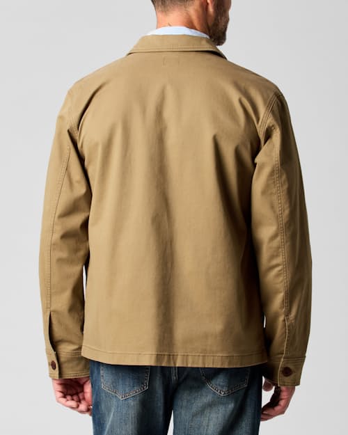 on model image of Classic Chore Coat