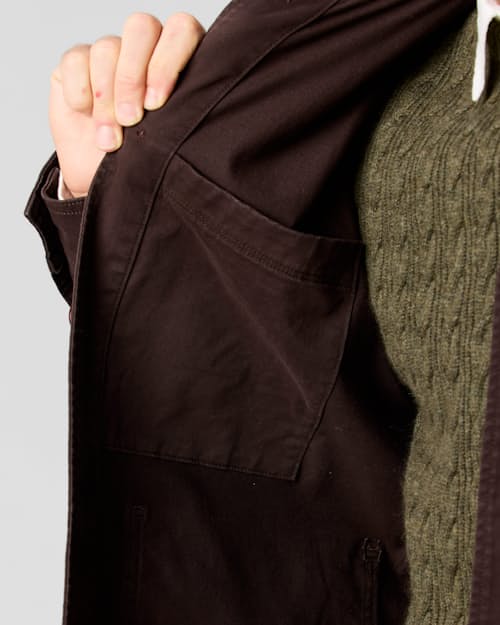 on model image of Classic Chore Coat