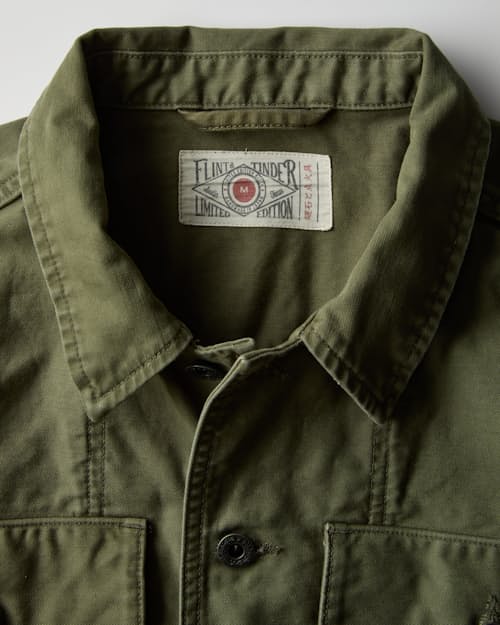 laydown detail image of Military Overshirt
