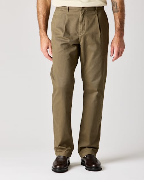 lifestyle image of 365 Pleated Chino Pant - HB Classic