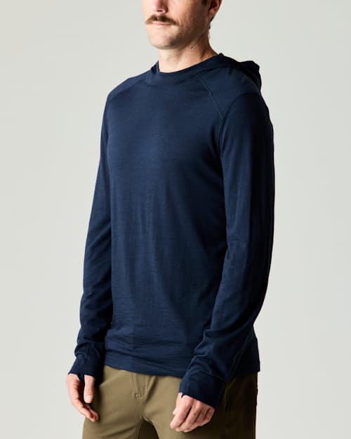 on model image of 72-Hour Merino Tactical Hoodie