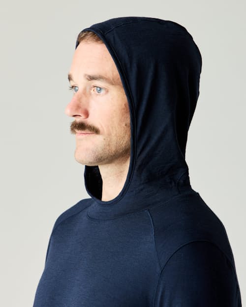 on model image of 72-Hour Merino Tactical Hoodie