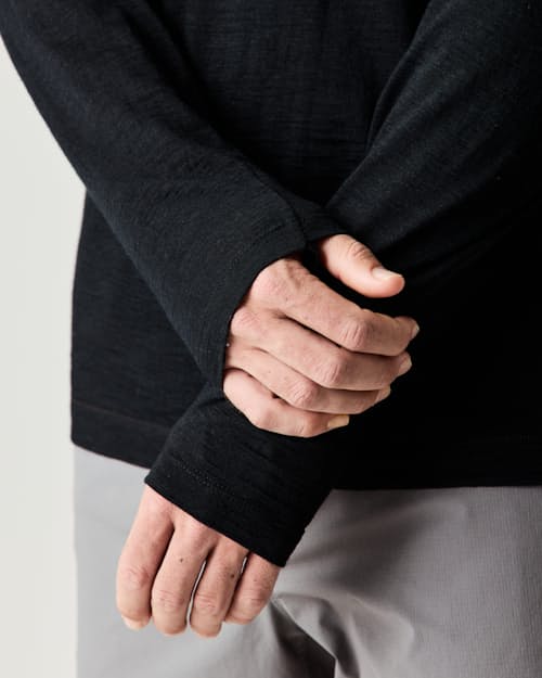 on model image of 72-Hour Merino Tactical Hoodie