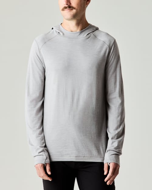 on model image of 72-Hour Merino Tactical Hoodie