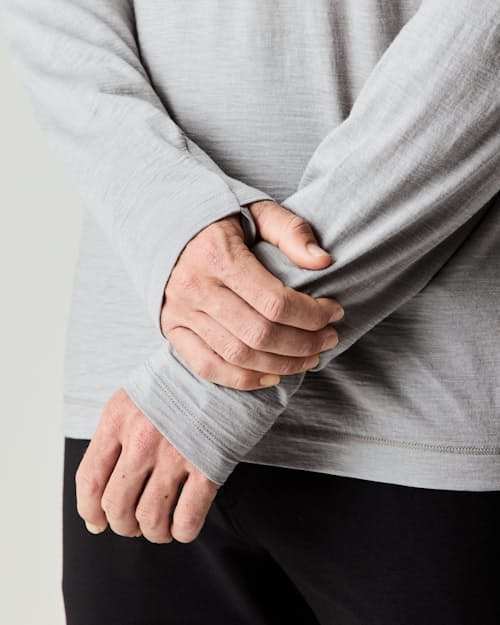 on model image of 72-Hour Merino Tactical Hoodie