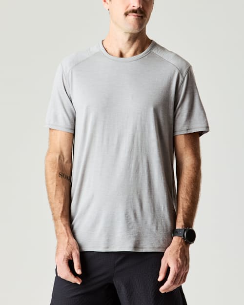 on model image of 72-Hour Merino Tactical T-Shirt