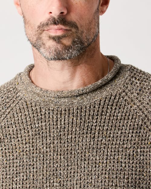 lifestyle image of Recycled Cotton Headlands Rollneck Sweater