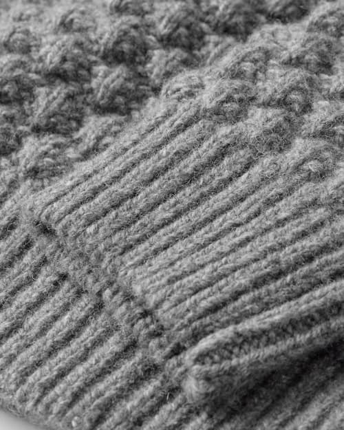laydown detail image of Fisherman Crewneck Sweater [Bobble Stitch]