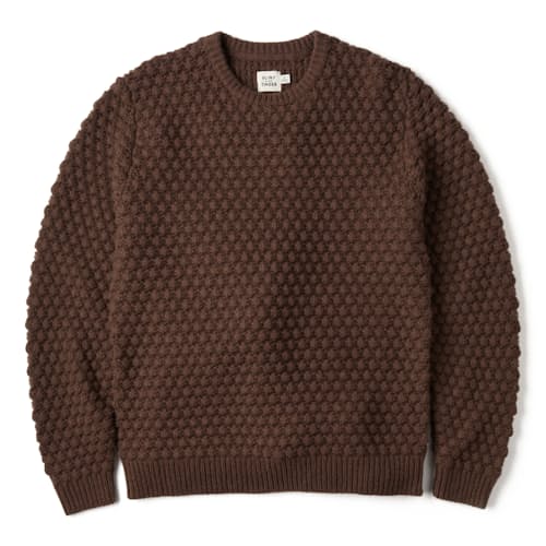 laydown image of Fisherman Crewneck Sweater [Bobble Stitch]
