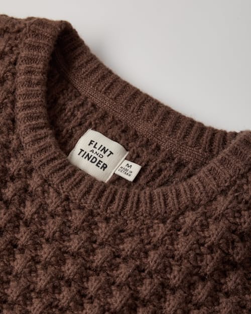 laydown detail image of Fisherman Crewneck Sweater [Bobble Stitch]