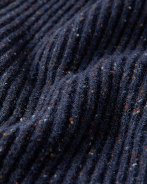 laydown detail image of Textured Wool Full-Zip Combat Sweater