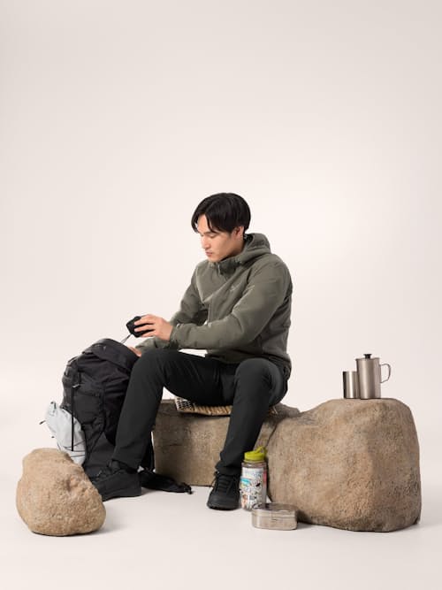 on model image of Atom Hoodie