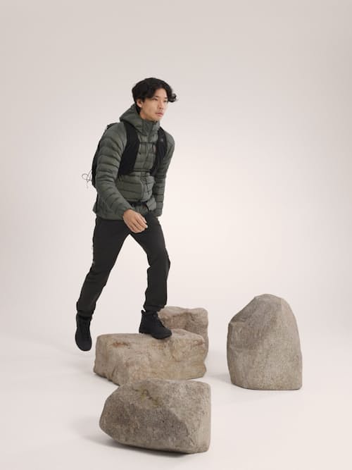 on model image of Cerium Hoodie