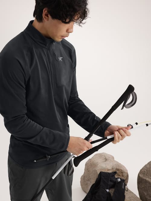 on model image of Delta Half Zip