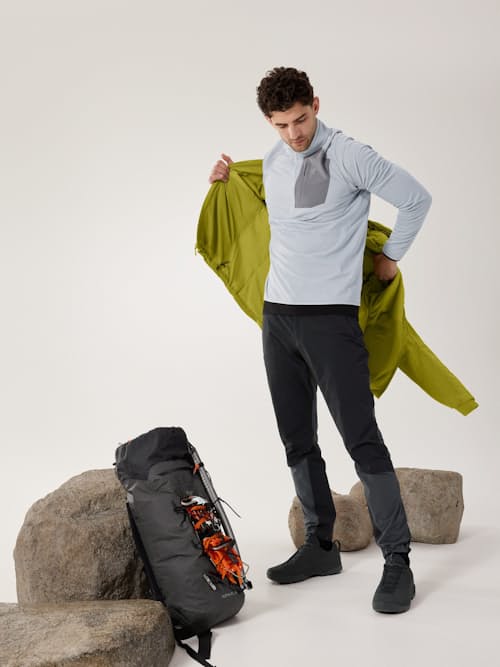on model image of Delta Half Zip