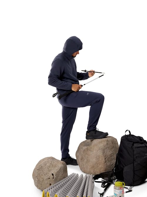 on model image of Kyanite Fleece Pant