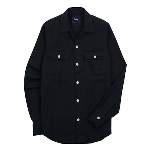 laydown image of Brushed Twill Camp Collar Shirt