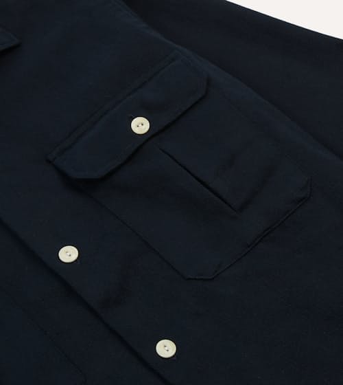 laydown detail image of Brushed Twill Camp Collar Shirt